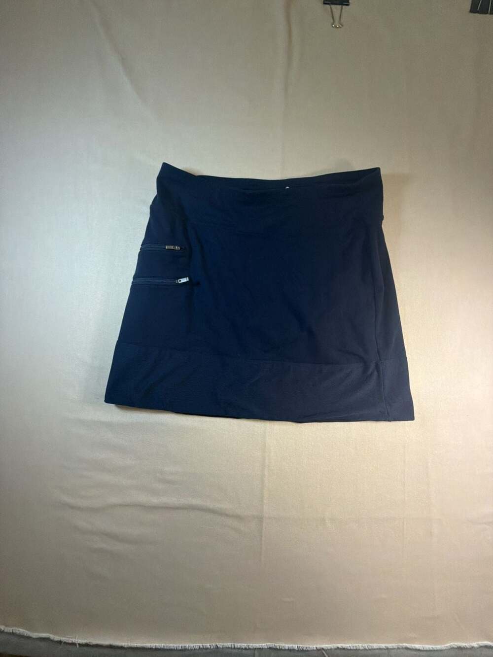 Athleta Skort Size S Navy Blue Athletic Activewear Skirt Zip Pockets